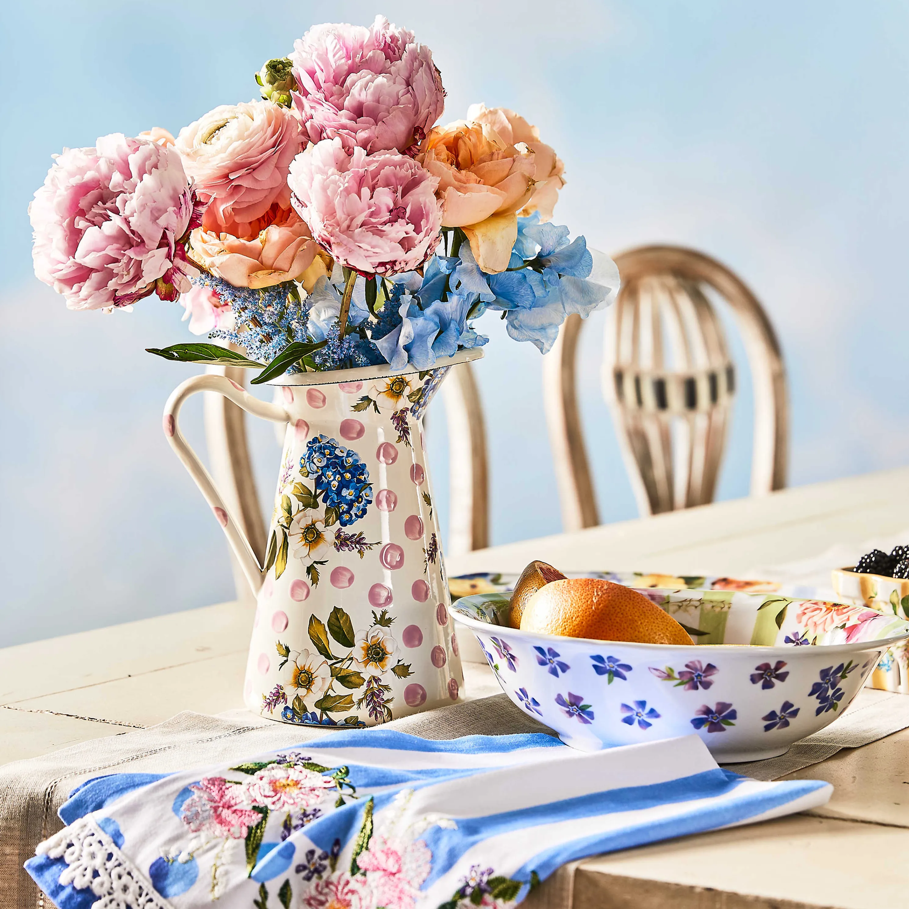 Wildflowers Serving Bowl - Green