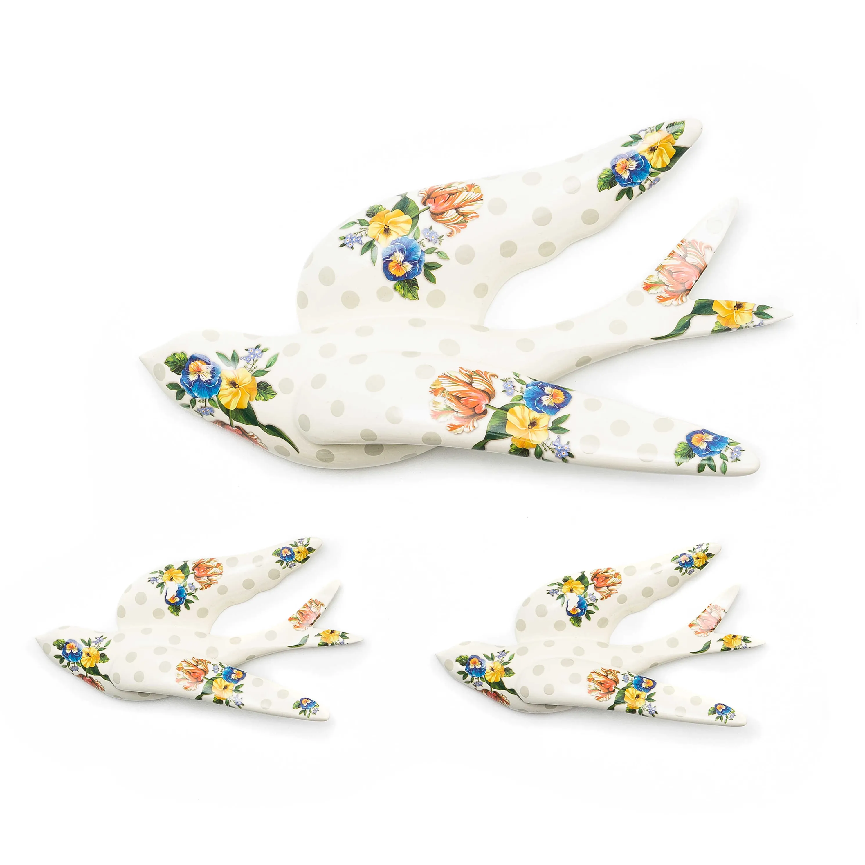 Wildflowers Swallowtail Wall Decor - Grey